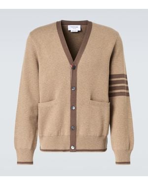 Thom Browne 4-Bar Cotton Cardigan - Natural