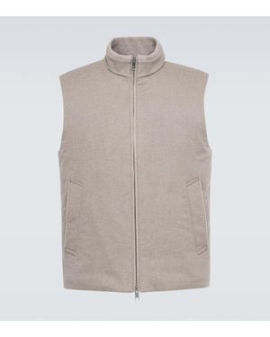 ZEGNA Daunenweste Aus Kaschmir - Grau