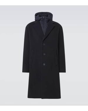 Herno Mantel Aus Einem Wollgemisch - Blau