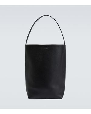 The Row N/s Park Large Leather Tote Bag - Black