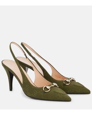 Gucci Décolleté Slingback Donna Con Morsetto, Taglia - Verde