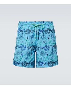 Vilebrequin Bedruckte Badeshorts Mistral - Blau