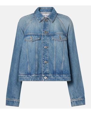 Loewe Cropped Denim Jacket - Blue