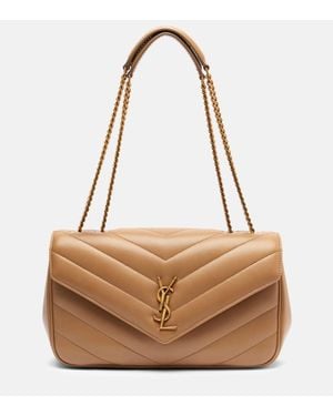 Saint Laurent Loulou Medium Leather Shoulder Bag - Brown