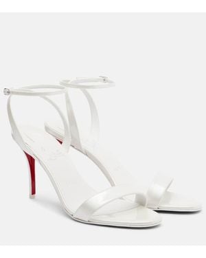 Christian Louboutin Sandalen Miss Z 80 Aus Lackleder - Weiß