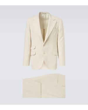 Brunello Cucinelli Traje De Lino - Neutro
