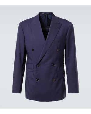 dunhill Blazer Tropical En Laine - Bleu