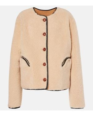 Blazé Milano Gliss Reversible Shearling Jacket - Natural