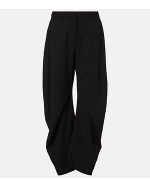 Acne Studios Weite Mid-Rise-Hose - Schwarz