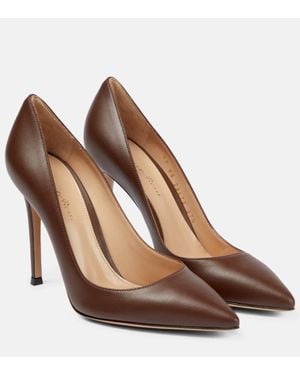 Gianvito Rossi Gianvito 105 Leather Pumps - Brown