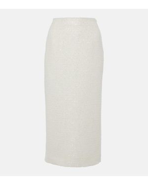 Alessandra Rich Gonna Midi - Bianco