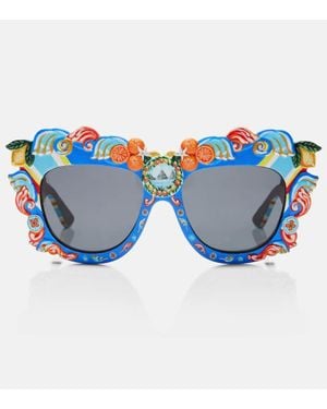 Dolce & Gabbana Eckige Sonnenbrille Taormina - Blau