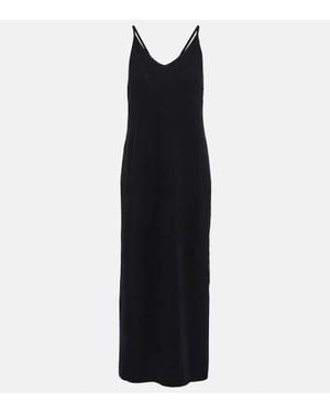 Jardin Des Orangers Midikleid Aus Wolle Und Kaschmir - Schwarz