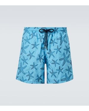 Vilebrequin Bedruckte Badeshorts Mistral - Blau