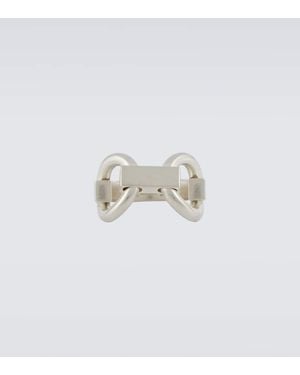 Jil Sander Chain-Link Sterling Ring - White