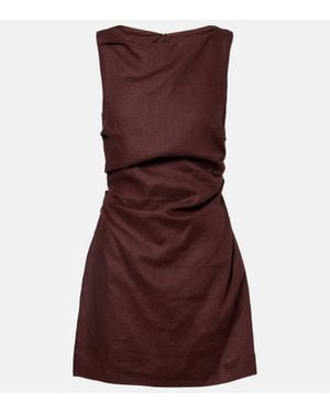 Faithfull the Brand Minikleid Aloisa Aus Leinen - Lila