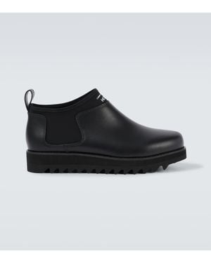 Comme des Garçons Logo Leather Boots - Black