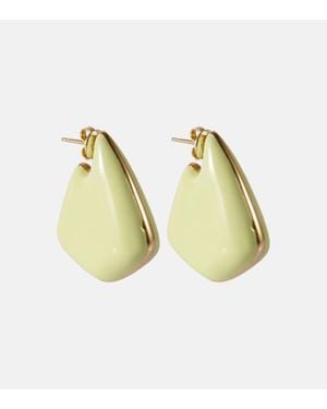 Bottega Veneta Fin Small 18Kt-Plated Sterling Earrings - Green