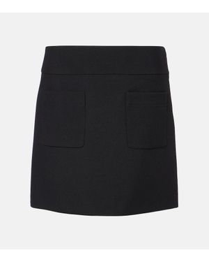 Chloé Wool Crepe Miniskirt - Black
