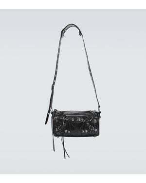 Balenciaga Messenger Bag Le Cagole Cylinder Aus Leder - Weiß