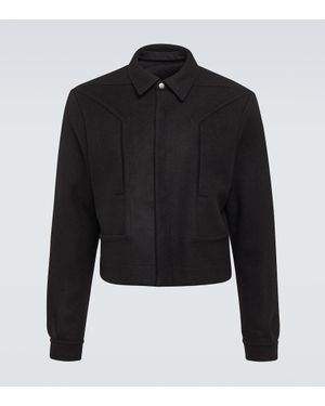 Rick Owens Cropped-Jacke Aus Schurwolle - Schwarz