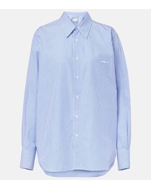 Hunza G Hemd Aus Baumwollpopeline - Blau