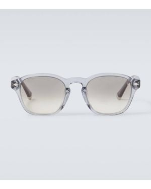 Brunello Cucinelli Runde Sonnenbrille Intarsia Rays - Grau