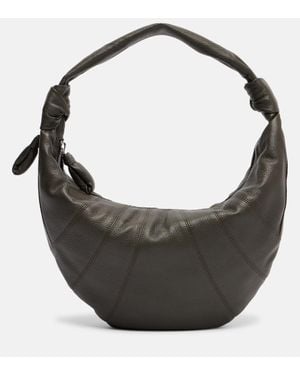 Lemaire Schultertasche Fortune Croissant Aus Leder - Grau