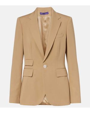 Ralph Lauren Parker Wool Gabardine Blazer - Natural