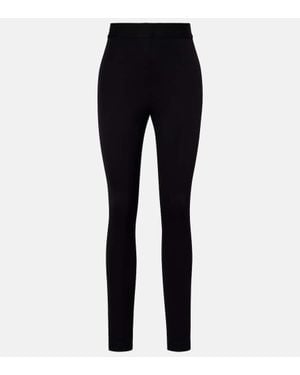 Dolce & Gabbana Logo High-Rise Leggings - Blue