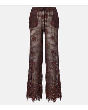 Melissa Odabash Weite Hose Etta Aus Spitze - Braun