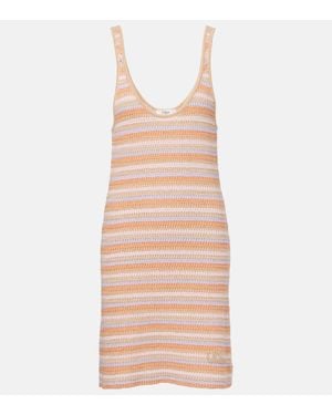 Chloé Knitted Cotton Minidress - Pink