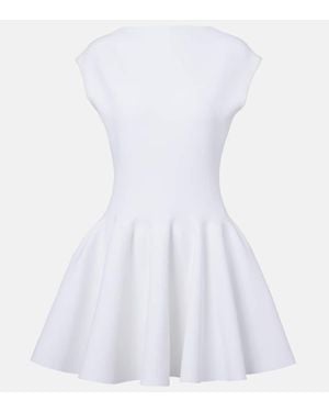 Alaïa Pleated Minidress - White