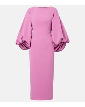 ROKSANDA Garance Balloon-Sleeve Crepe Gown - Pink