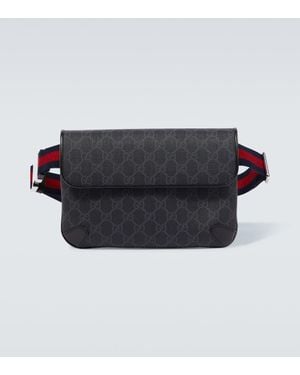 Gucci Guerteltasche Web Stripe Gg Aus Canvas - Schwarz