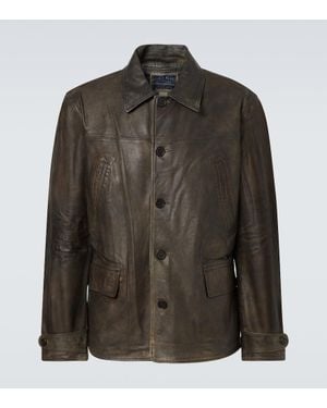 RRL Lederjacke - Grün