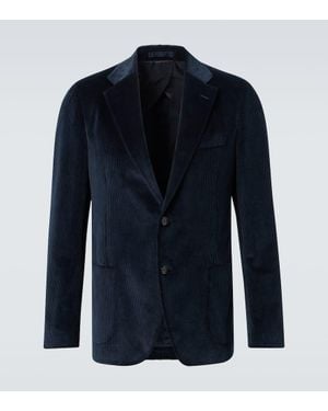 Lardini Blazer Aus Baumwoll-Cord - Blau