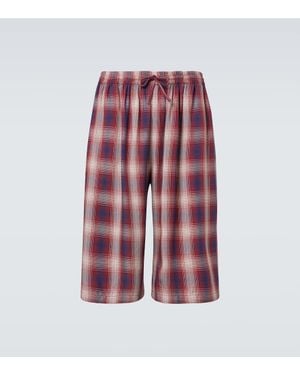 Acne Studios Checked Shorts - Red