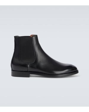 ZEGNA Leather Chelsea Boots - Black