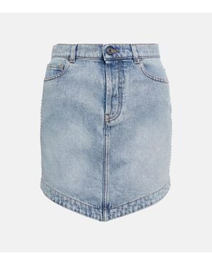 Alexandre Vauthier Verzierter Jeansrock - Blau