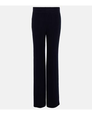 Chloé Wool And Cashmere-blend Trousers - Blue