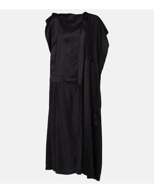MM6 by Maison Martin Margiela Gathered Midi Dress - Black