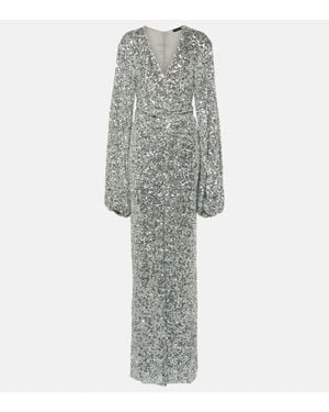 ROTATE BIRGER CHRISTENSEN Mono Con Lentejuelas - Gris