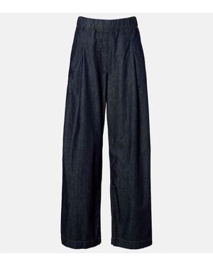 Dries Van Noten High-Rise Wide-Leg Jeans - Blau