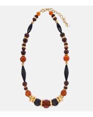 Saint Laurent Collar Con Colgante - Blanco