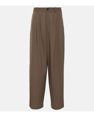 The Row Rufos Twill Wide-Leg Trousers - Brown