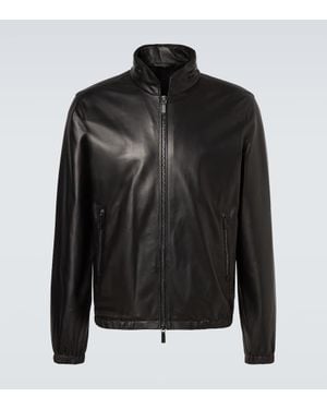 Giorgio Armani Leather Jacket - Black