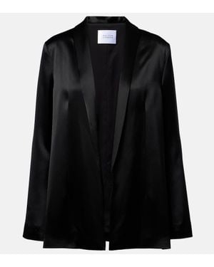 Galvan London Julianne Satin Blazer - Black