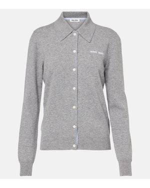 Miu Miu Cardigan Aus Kaschmir - Grau