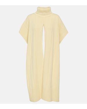 JOSEPH Wool Poncho - Yellow